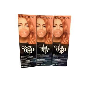 3 Pack - Clairol Color Gloss Up Semi Permanent Color Hair Rose All Day 4.3 oz